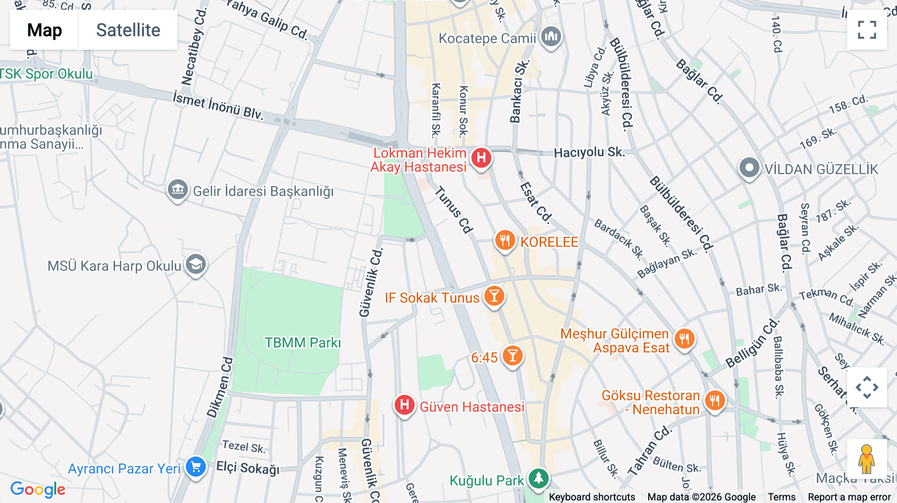 Click for interative map of Atatürk Blv No:185, Floor 5-6, Çankaya, Ankara, Ankara