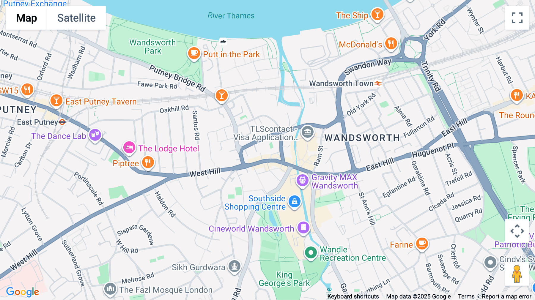 Click for interative map of 1 Filament Walk, Wandsworth, London