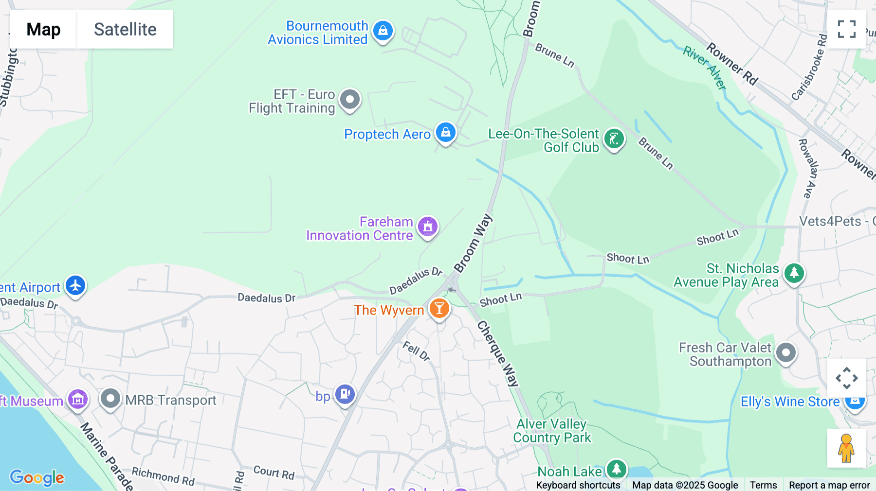 Click for interative map of Fareham Innovation Centre Merlin House, 4, Metor Way, Lee-on-the-Solent, Fareham