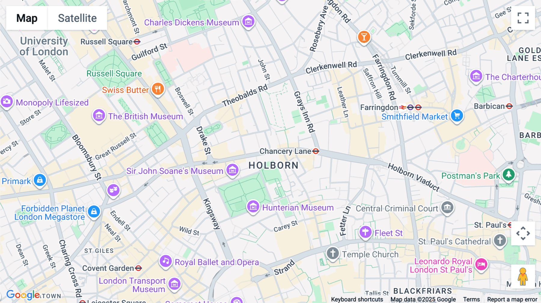 Click for interative map of Lincoln House, 300 High Holborn, London