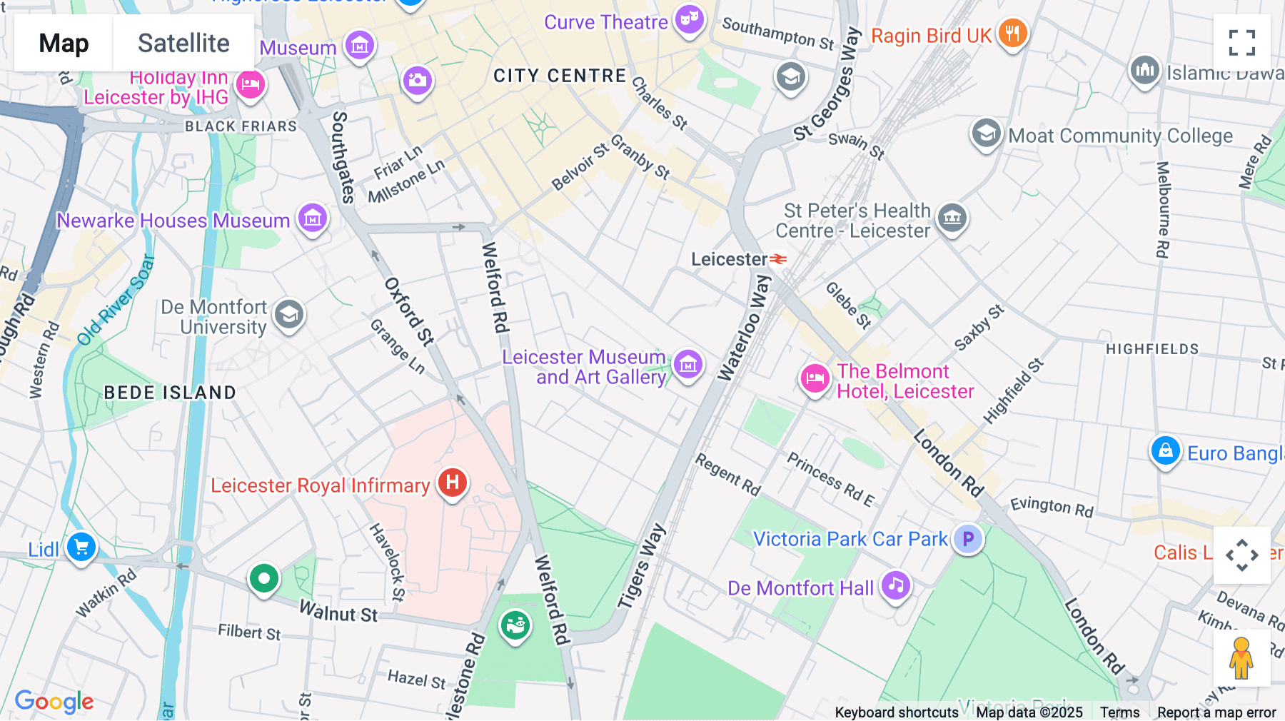 Click for interative map of 5 Museum Square, Leicester, Leicester