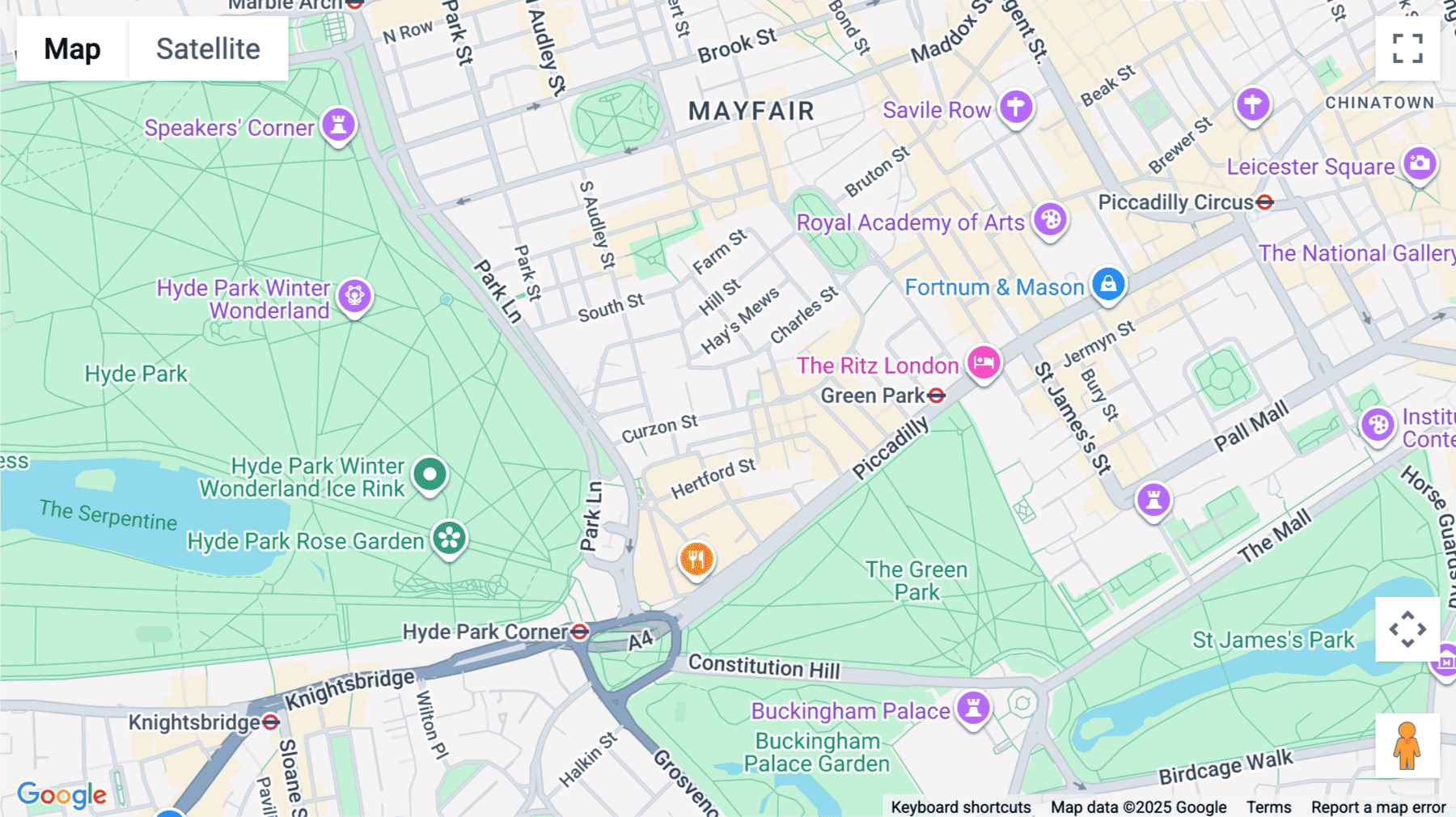 Click for interative map of 14 Curzon Street, London