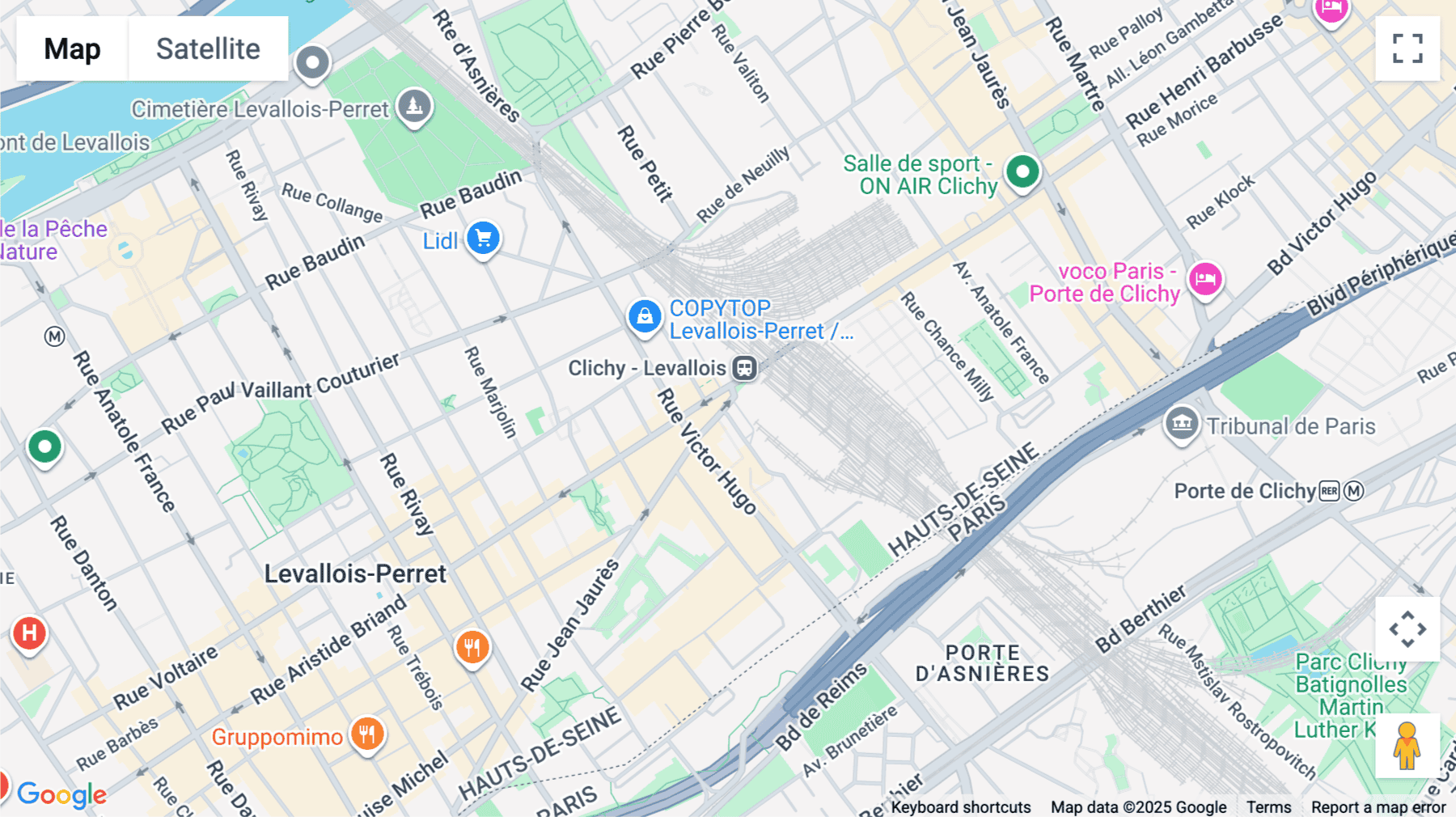Click for interative map of 120 rue Jean Jaures, Levallois Perret, Paris Ile de France, Levallois Perret