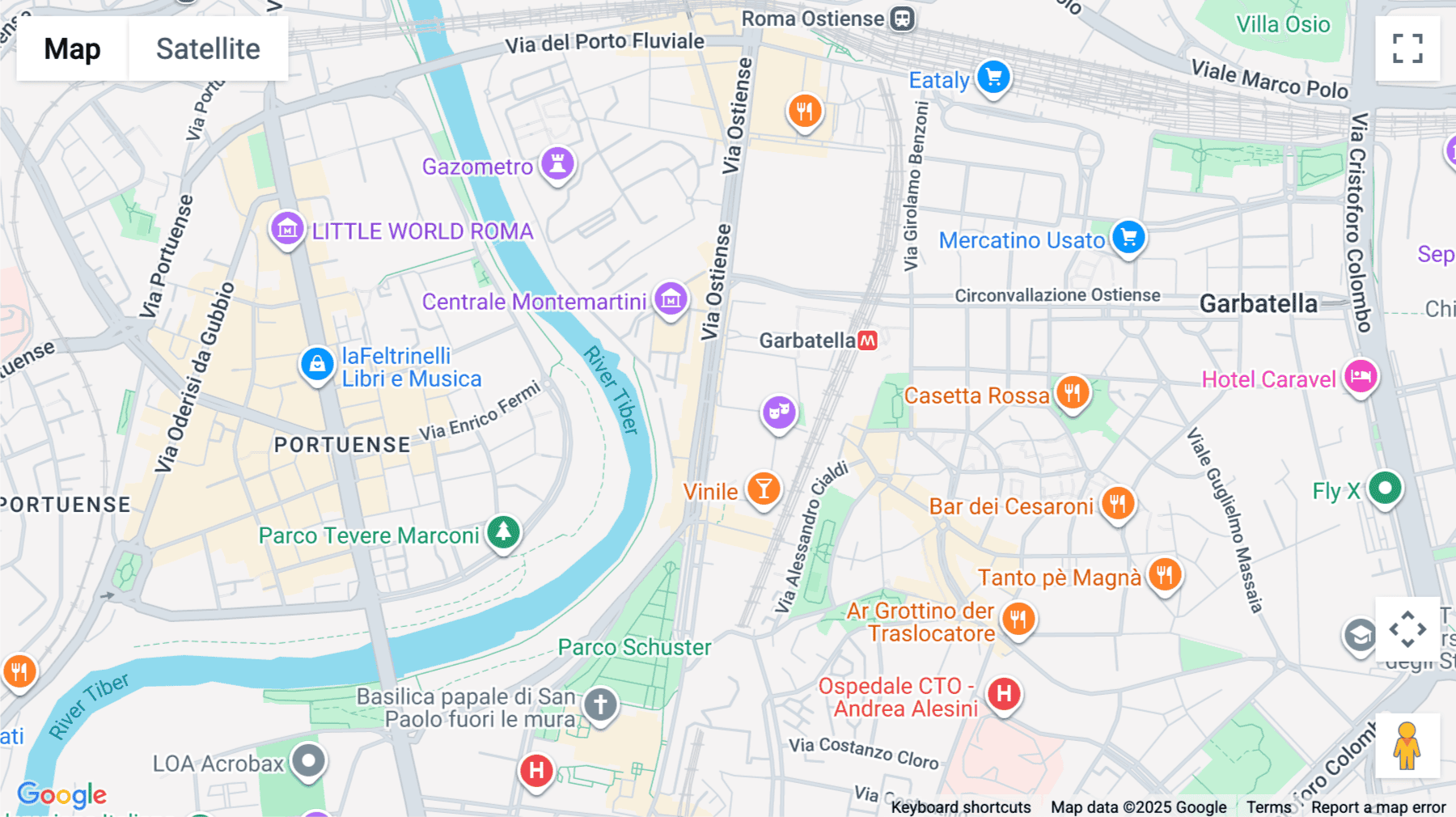 Click for interative map of Via degli Argonauti 16, Rome