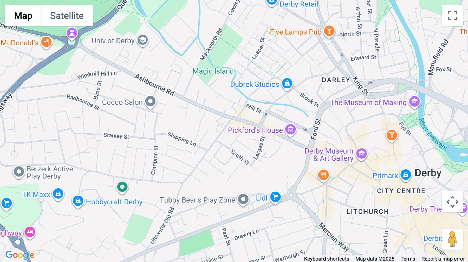 Click for interative map of Vernon House, Derby, Derbyshire, Derby