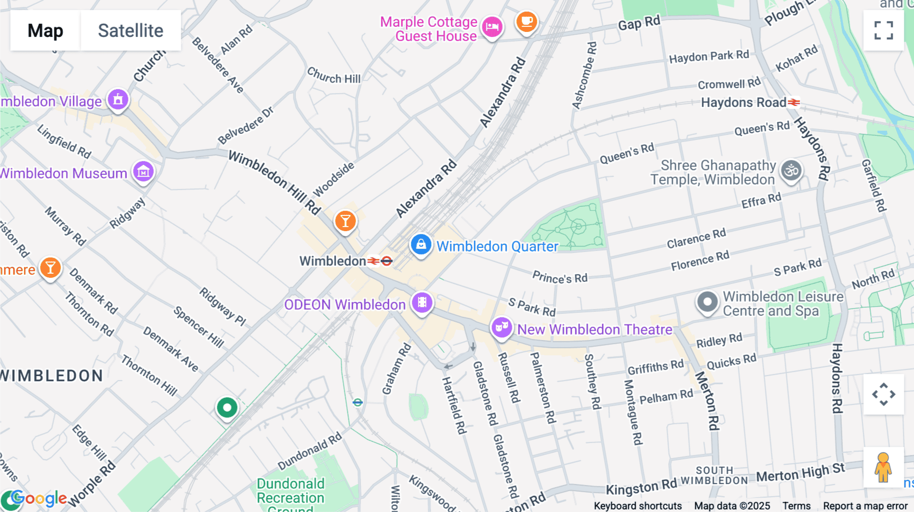 Click for interative map of The Old Town Hall, 4 Queens Road, Wimbledon, Central London, London