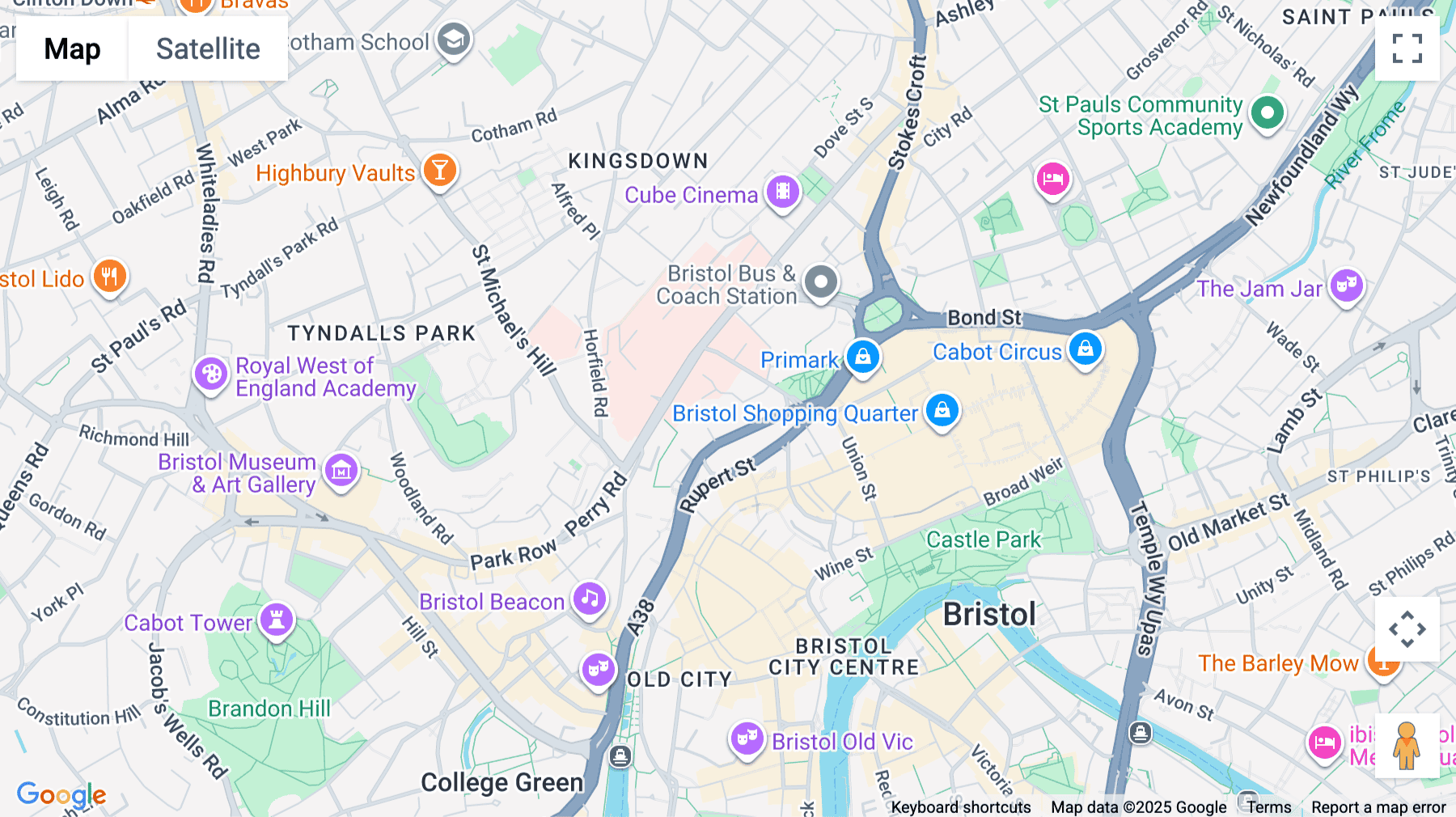 Click for interative map of Whitefriars Business Centre, 2nd Floor, Whitefriars, Lewins Mead, Bristol, Bristol
