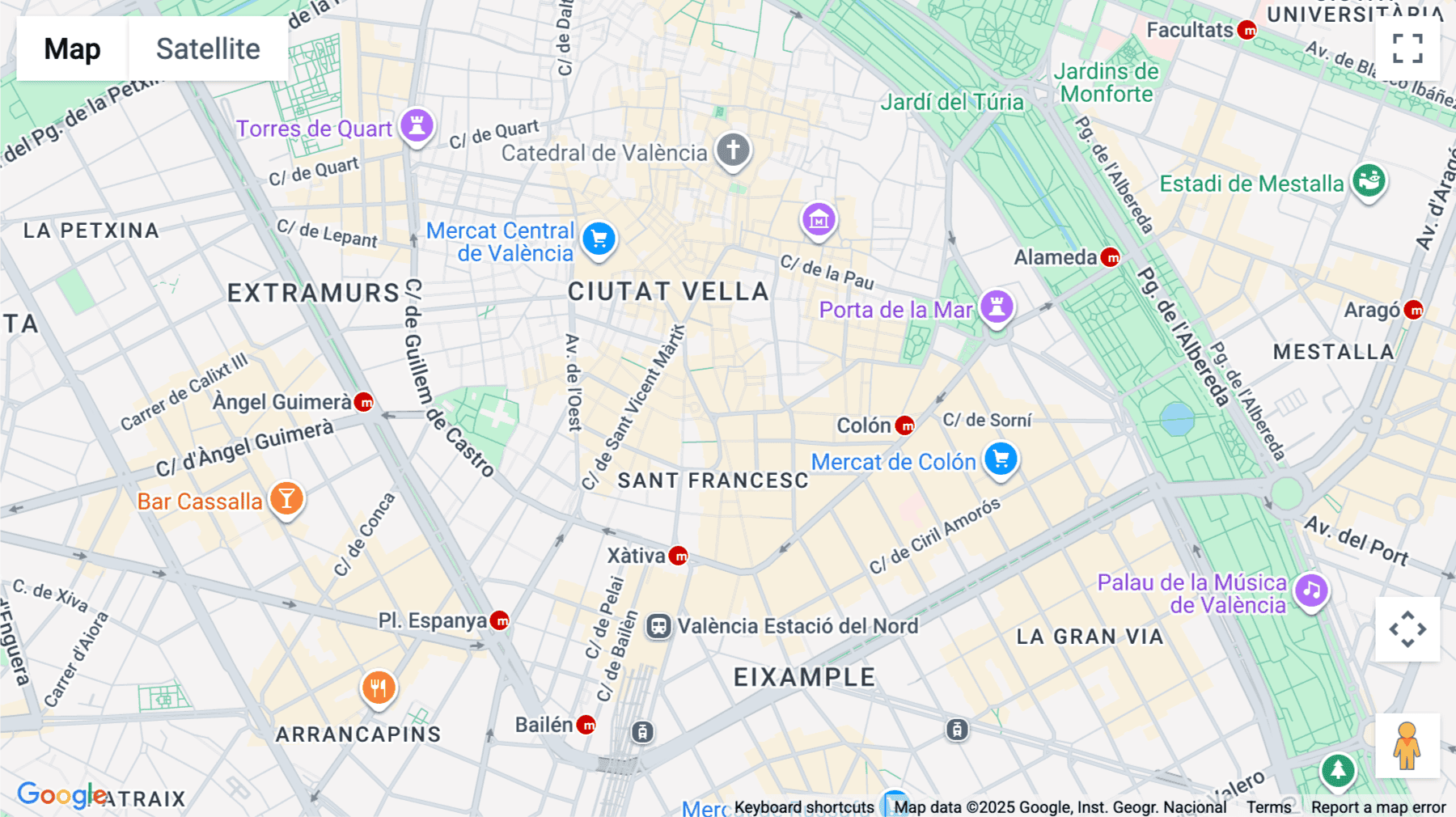 Click for interative map of Calle Las Barcas, Valencia, Spain, Valencia