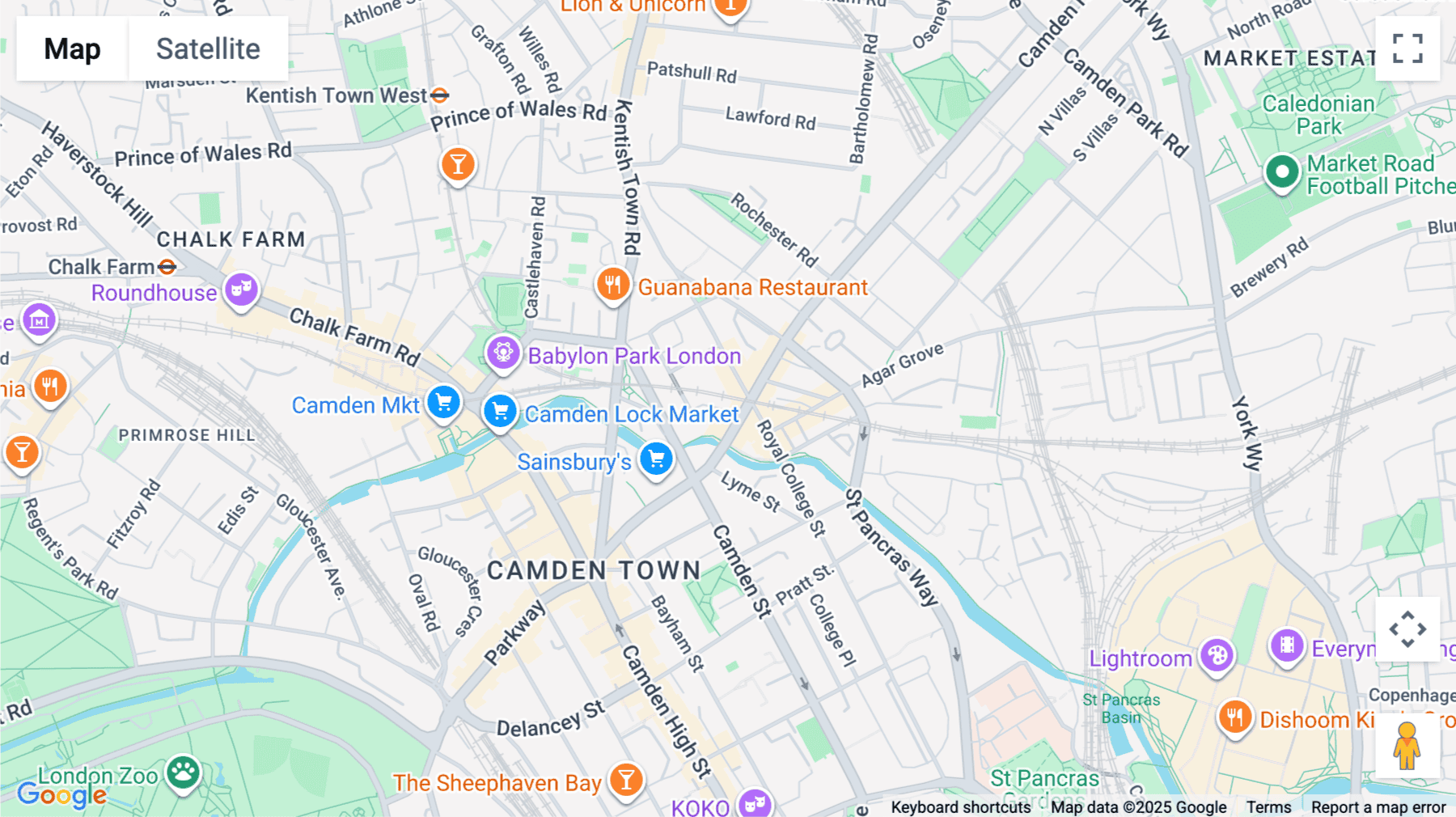 Click for interative map of 21 Bonny Street, Camden, London, Central London, NW1, UK, London