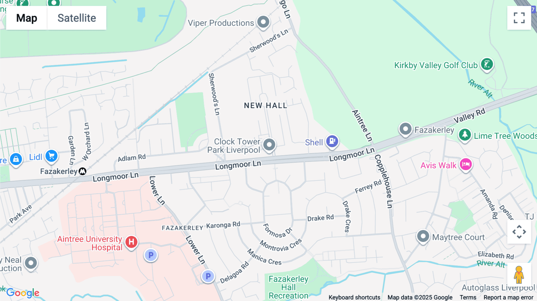 Click for interative map of No. 1 Clock Tower Park, Longmoor Lane, Fazakerley, Liverpool