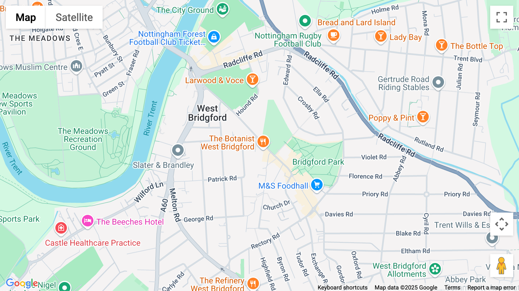 Click for interative map of Grove House, Ground Floor, Bradford Road, West Bradford, Nottingham, Nottinghamshire, Nottingham