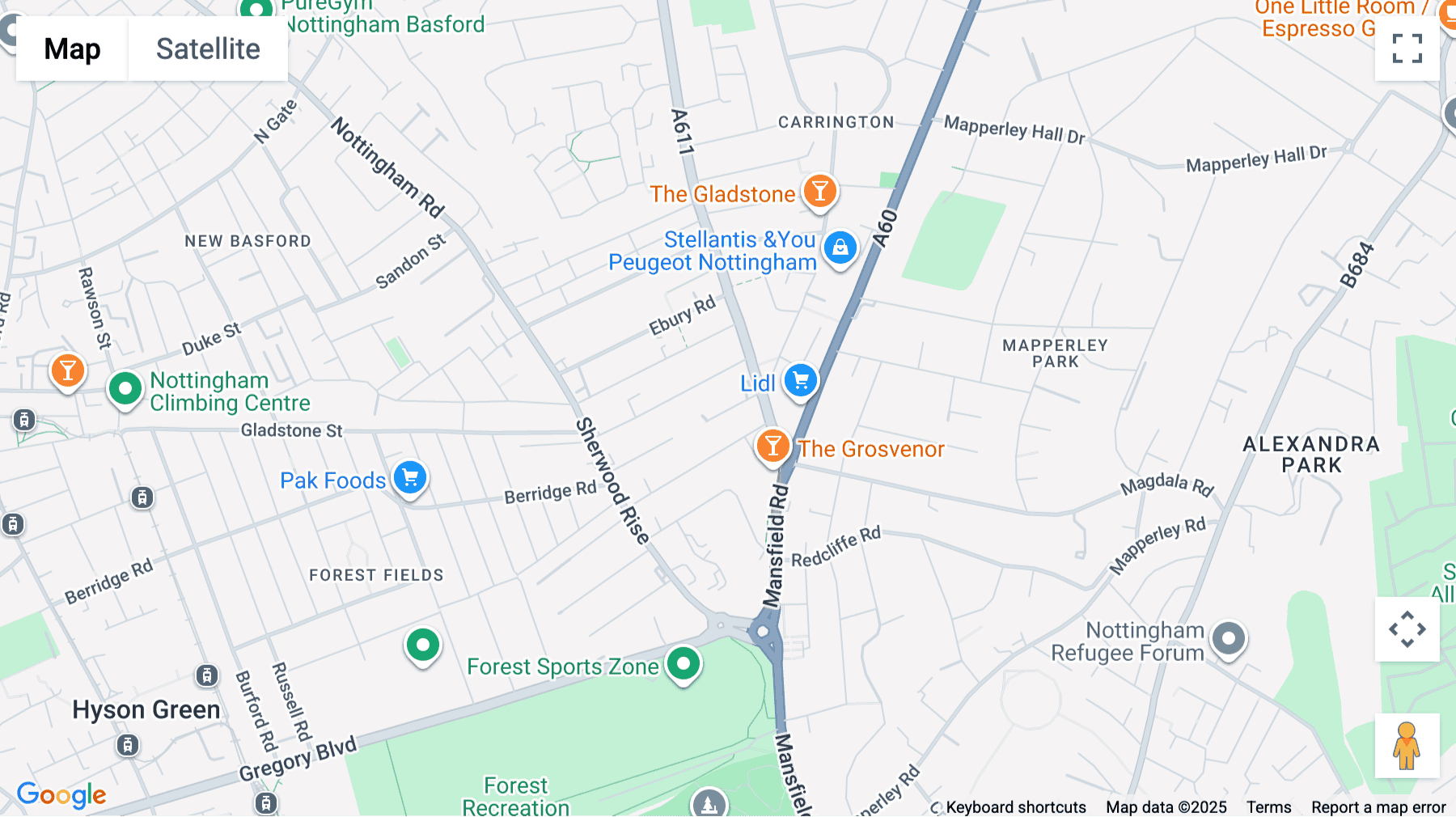 Click for interative map of Anderson House, 3 Clinton Avenue, Nottingham, Nottinghamshire, Nottingham