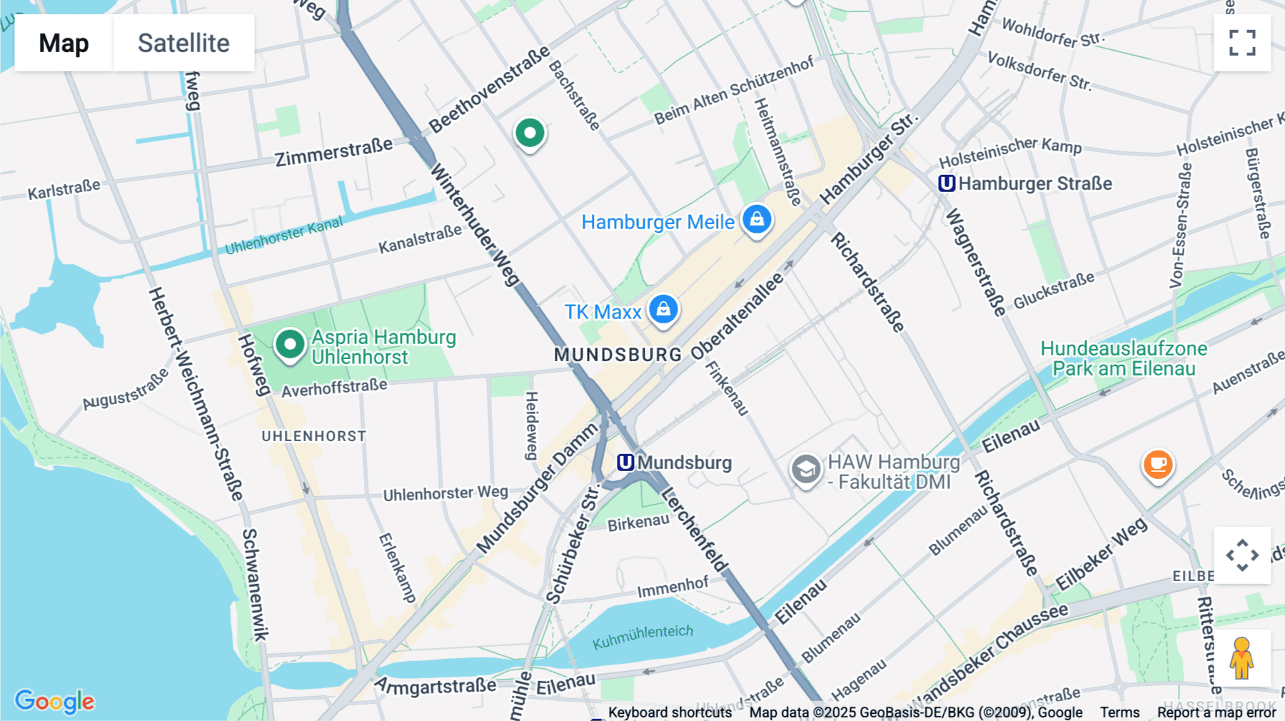 Click for interative map of Hamburg, Mundsburg Tower, Hamburger Str.11, Hamburg, Schleswig Holstein, Germany, Hamburg