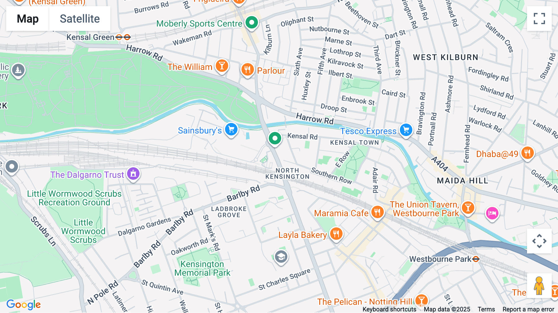 Click for interative map of 332 Ladbroke Grove, Central London, London