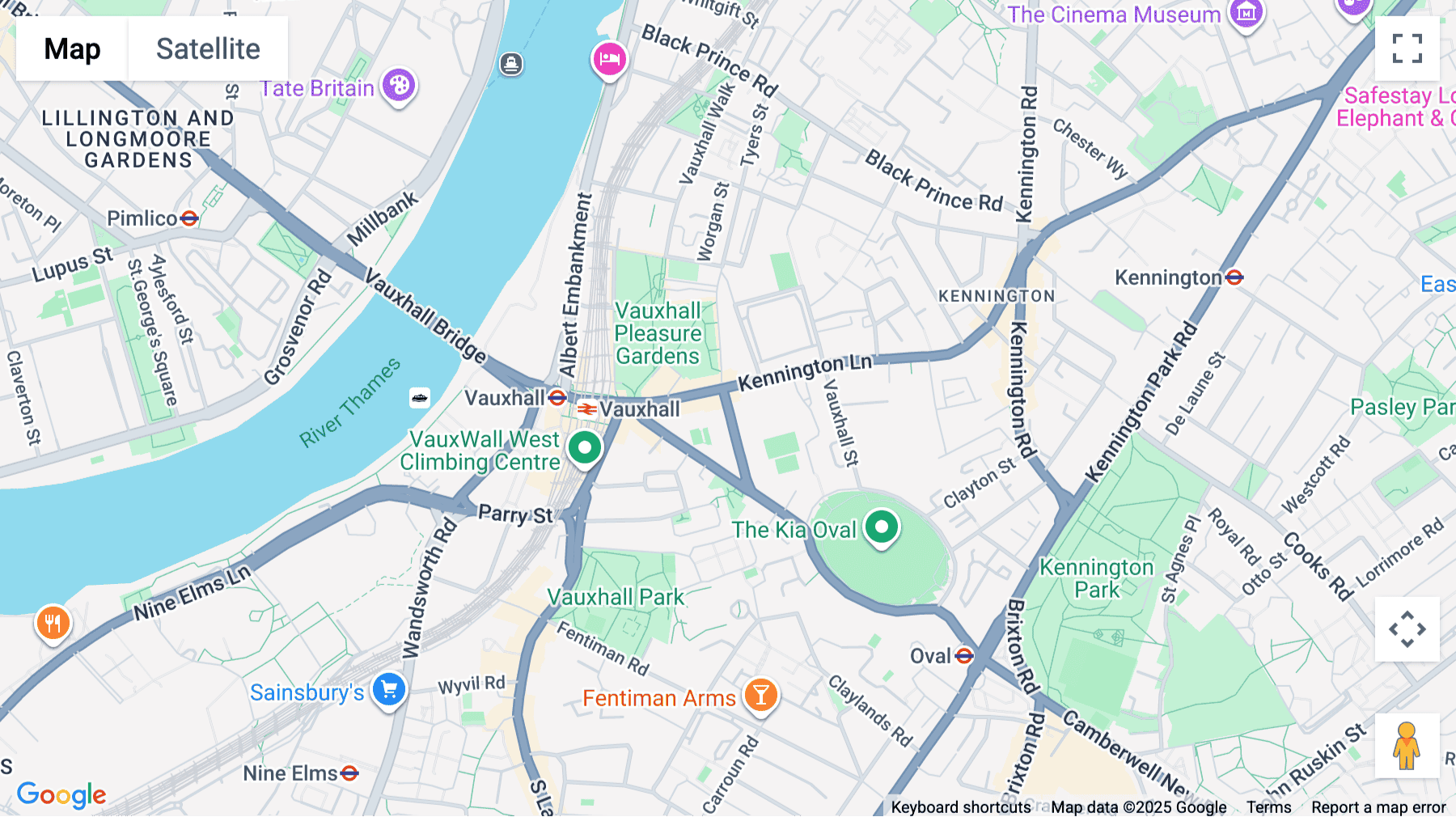 Click for interative map of Vox Studios, 1-45 Durham Street, Central London, London