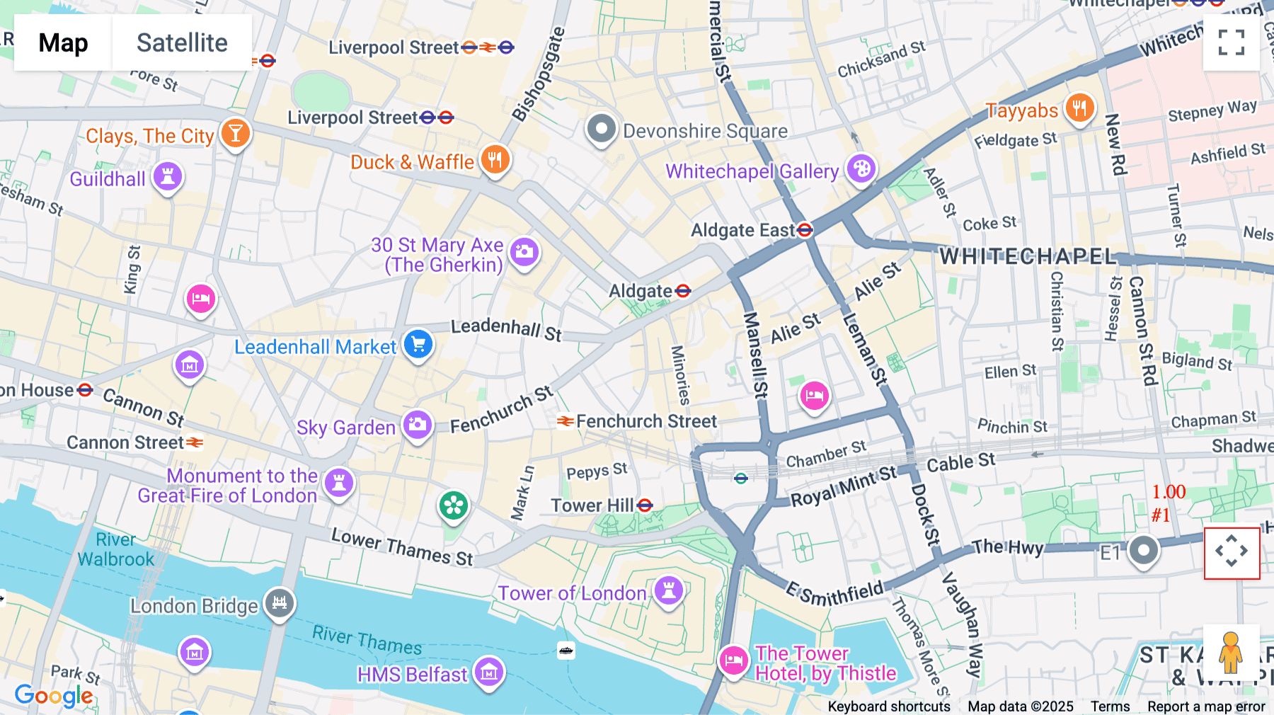 Click for interative map of Dawson House, 5 Jewry Street, London