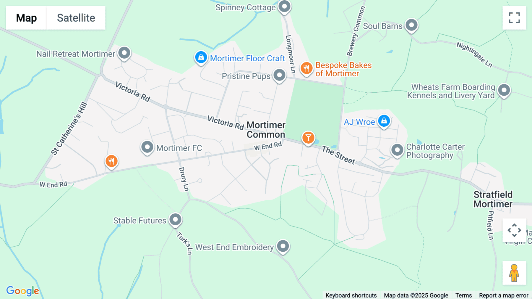 Click for interative map of 10a West End Rd, Mortimer, Reading, Reading