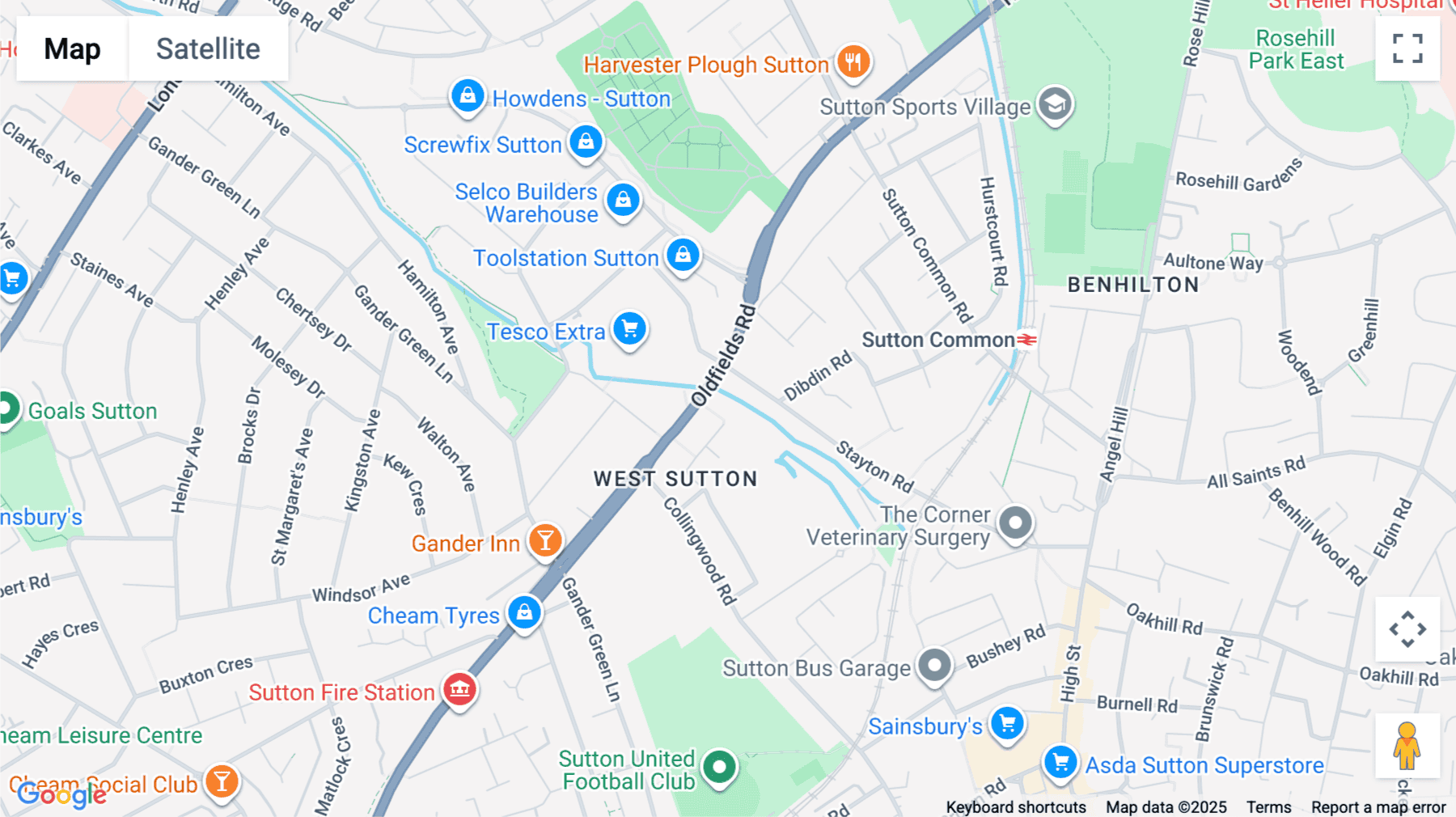 Click for interative map of 92 Oldfields Road, Oldfields Trading Estate, Cheam, Sutton