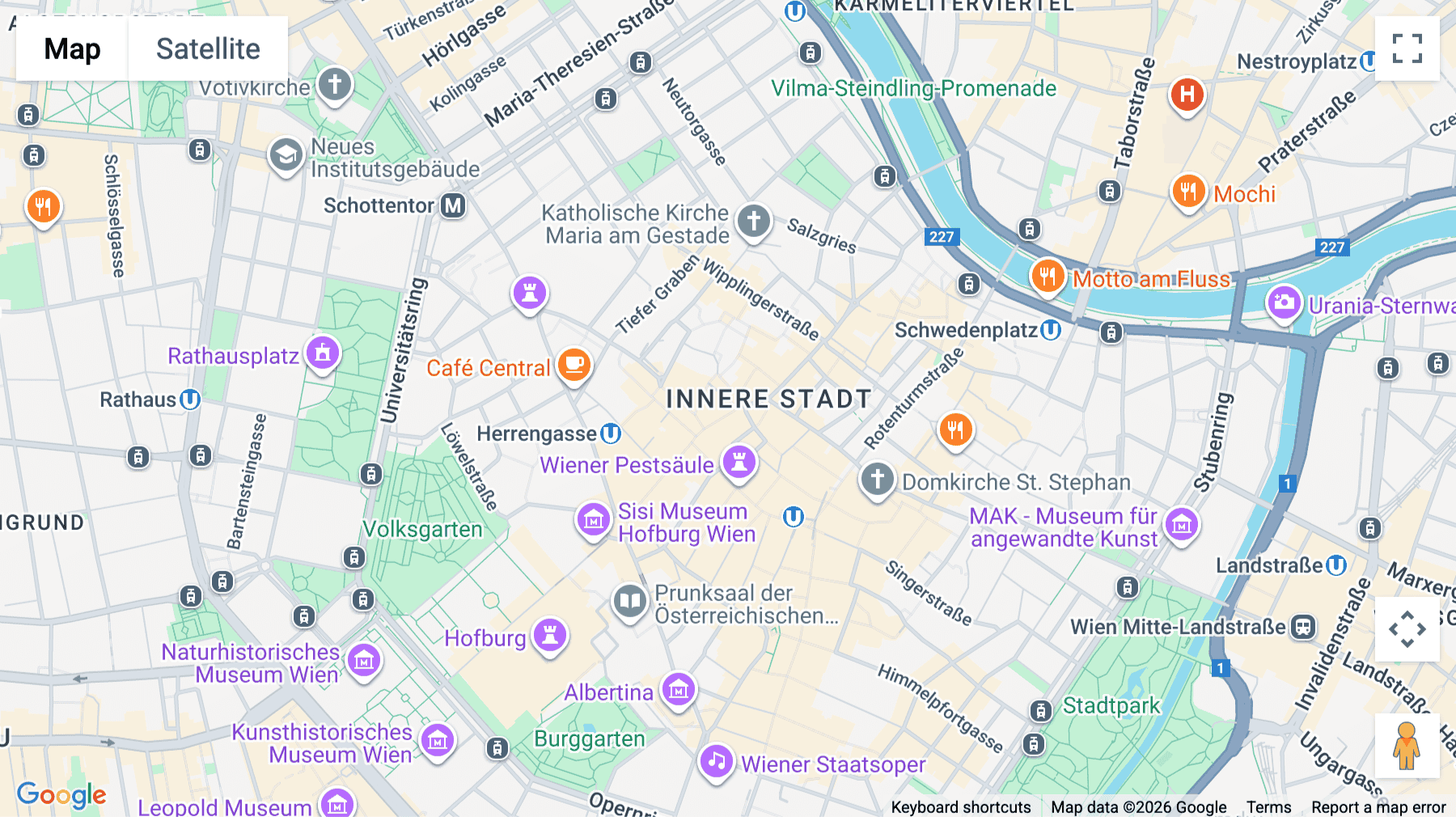 Click for interative map of Goldenes Quartier, Tuchlauben 7a, Vienna