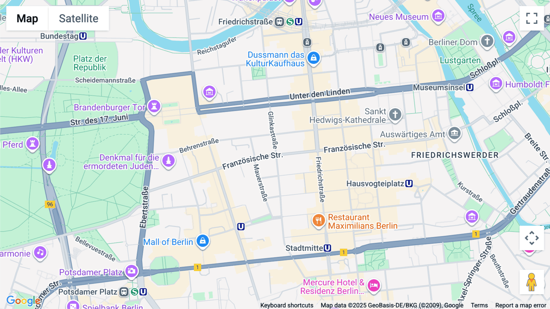 Click for interative map of Kaiserliche Postdirektion, Französische Str. 12, Berlin