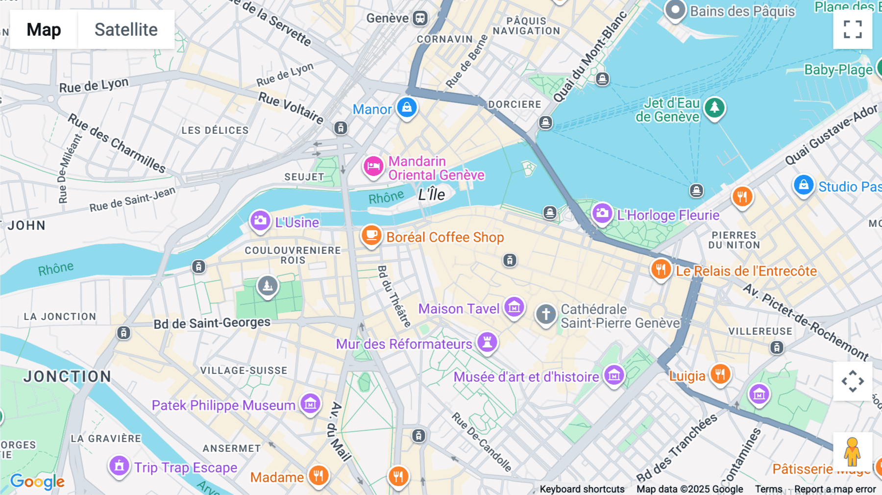 Click for interative map of Rue de la Cité 1, Genève, Geneva