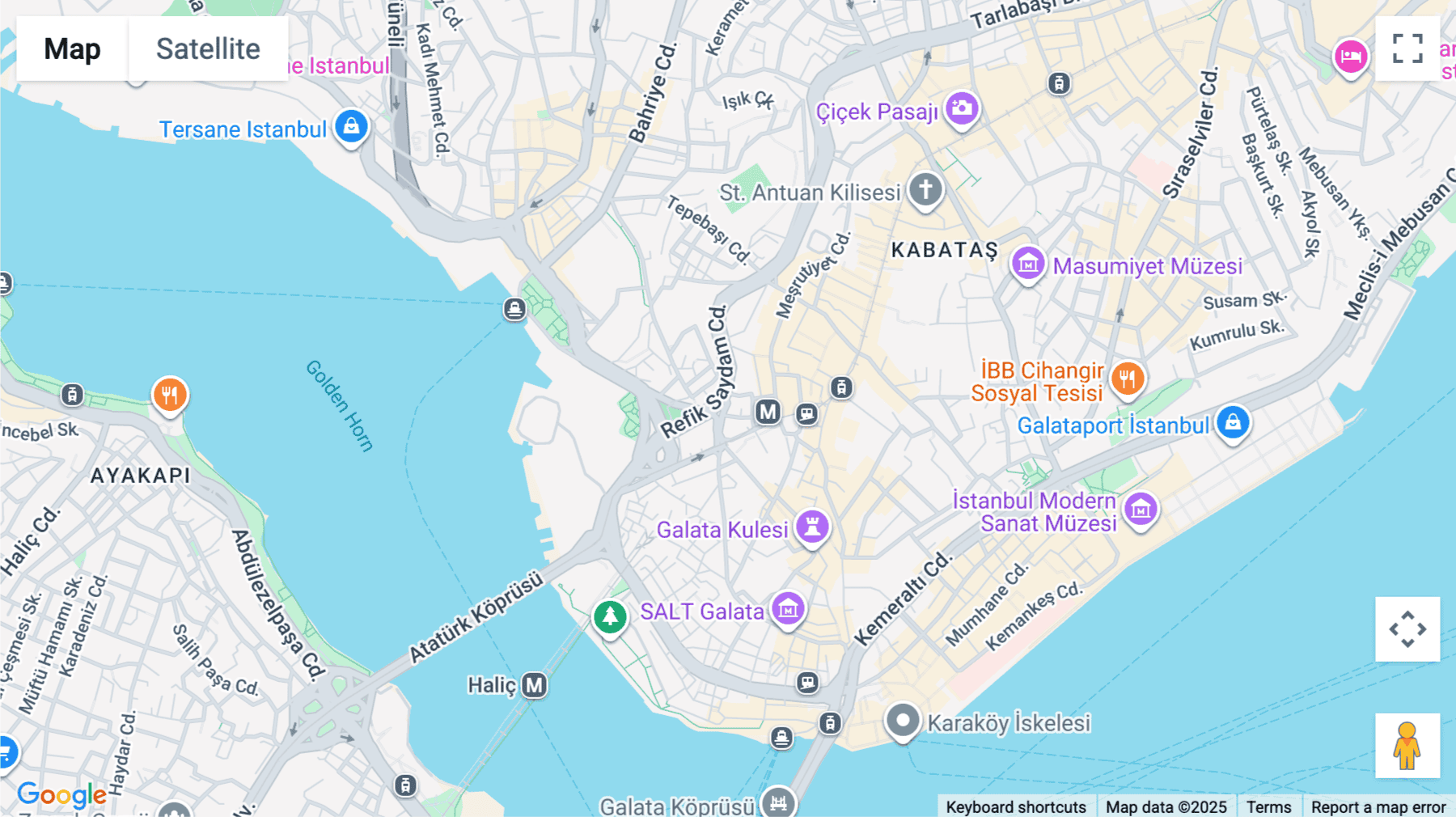 Click for interative map of Beyoglu Nejat Eczacibasi Binasi, Sishane, Sadi Konuralp Cd., No:5 K:2, Beyoglu, İstanbul, Istanbul