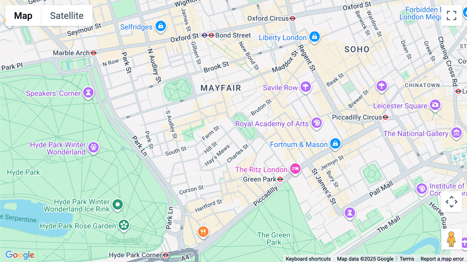 Click for interative map of 42 Berkeley Square, London