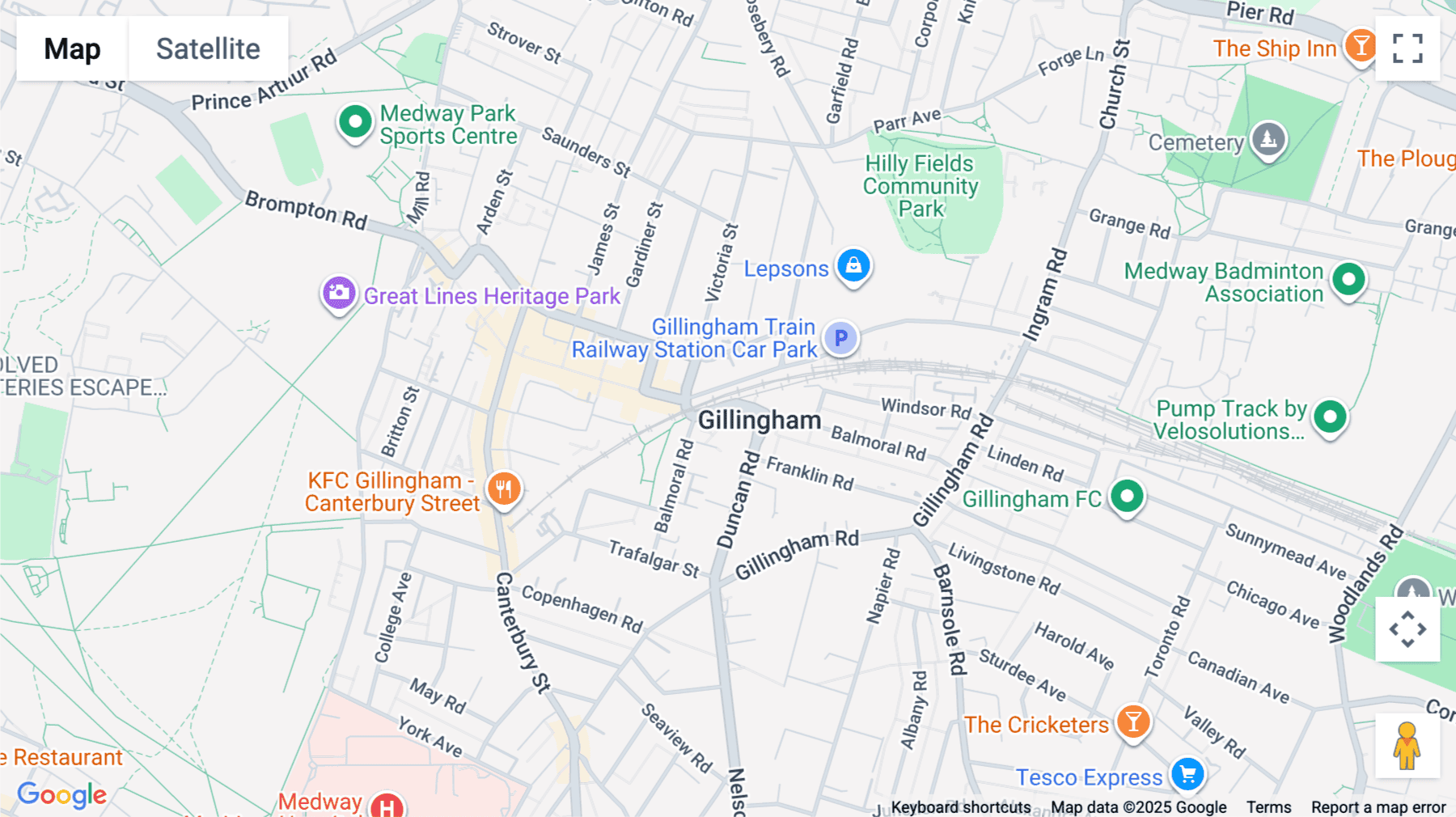 Click for interative map of Kingsley House, 37-47 Balmoral Road, Gillingham
