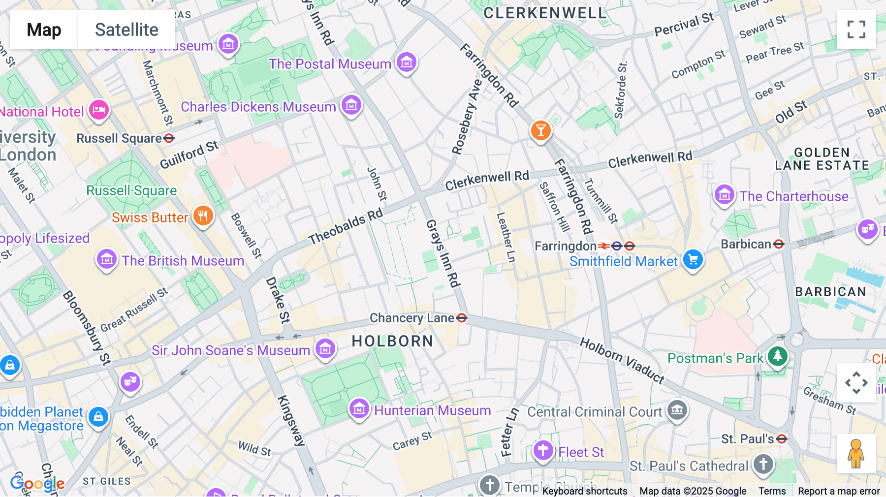 Click for interative map of 60 Gray's Inn Road, London
