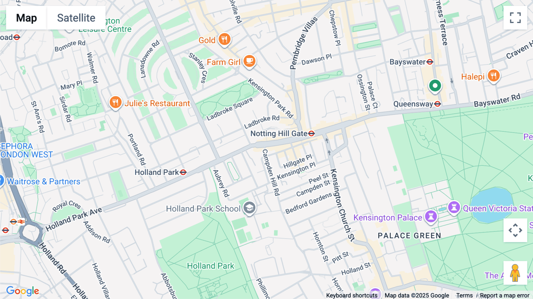 Click for interative map of 192-196 Campden Hill Road, Notting Hill, London, London