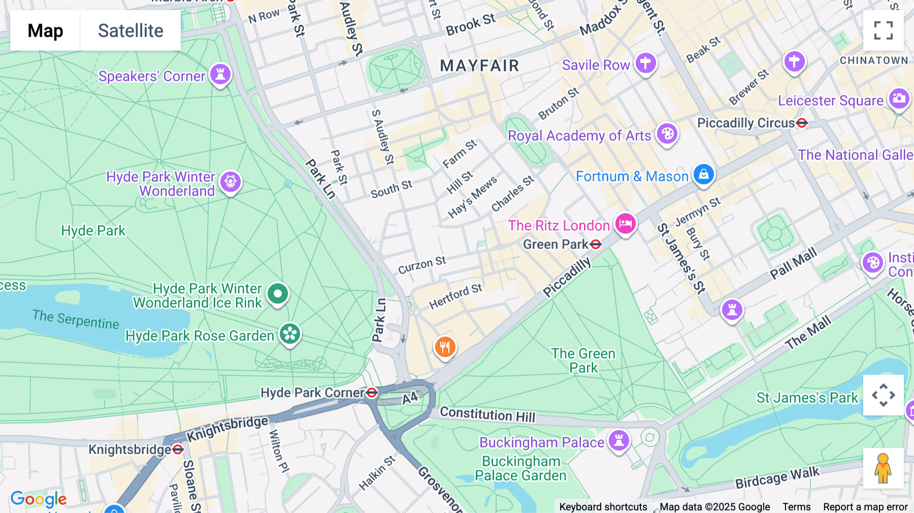 Click for interative map of 32 Curzon Street, London