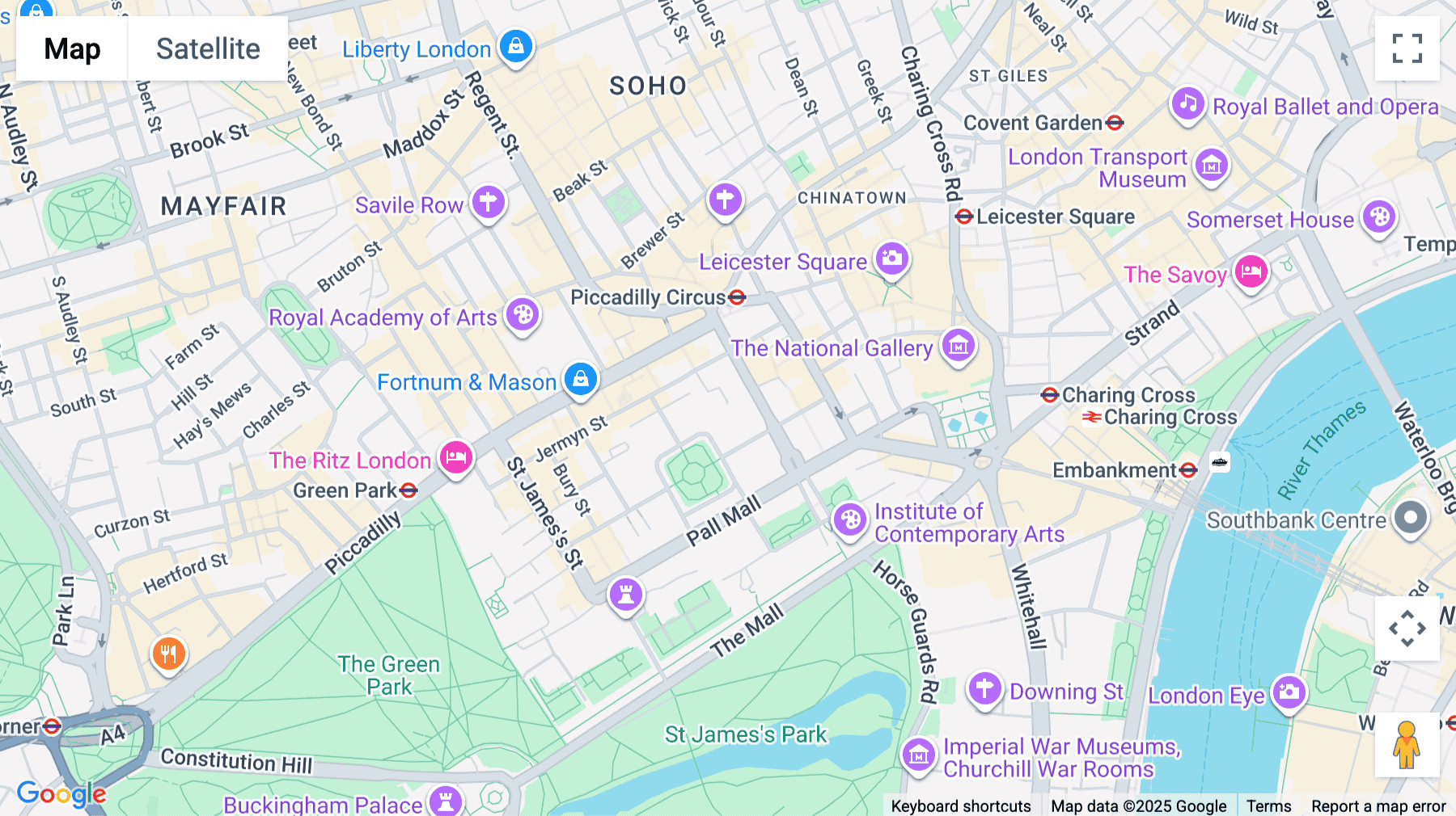 Click for interative map of 8 St. James's Square, London, London