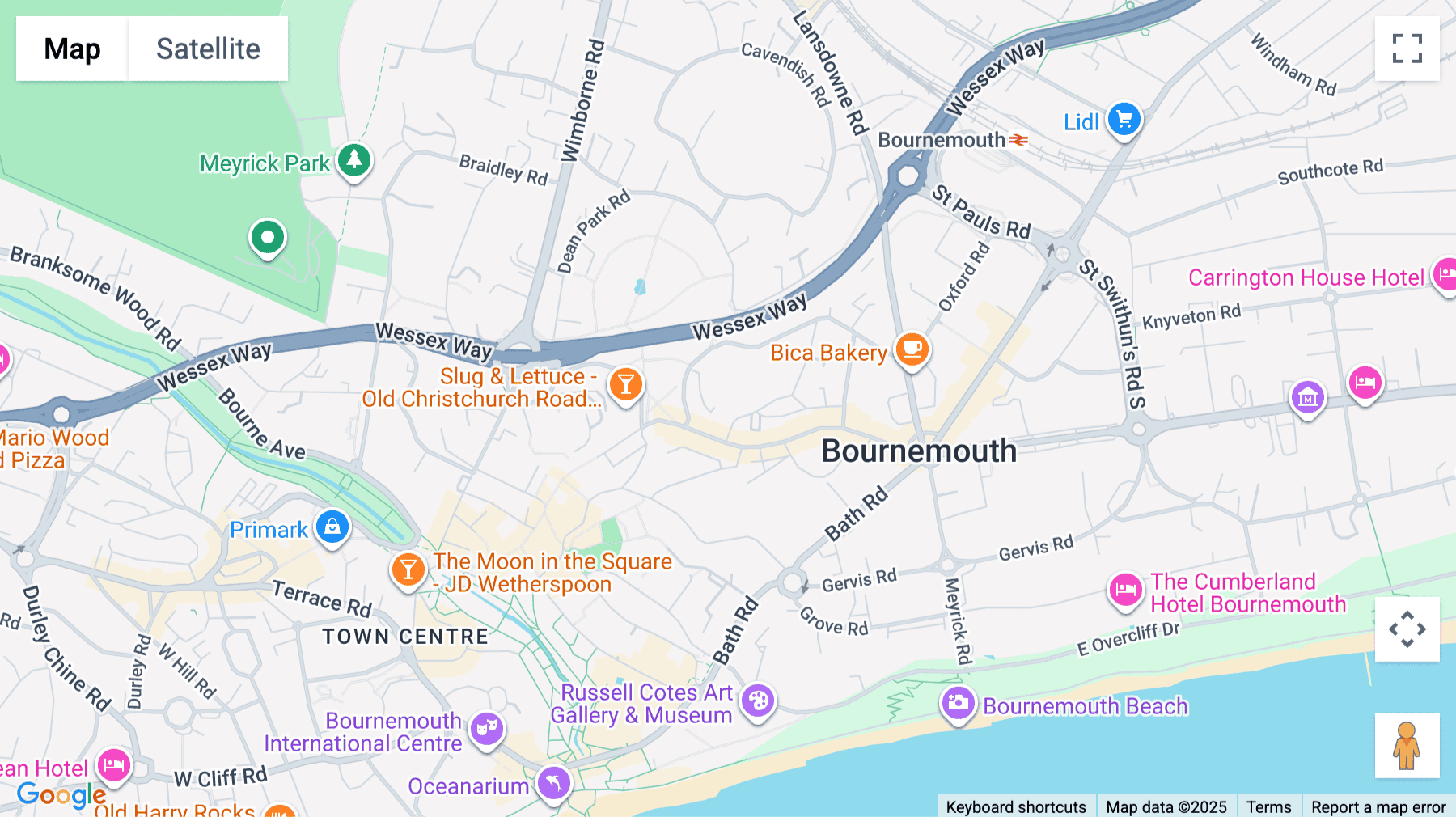 Click for interative map of Wilson House, 2 Lorne Park Road, Bournemouth