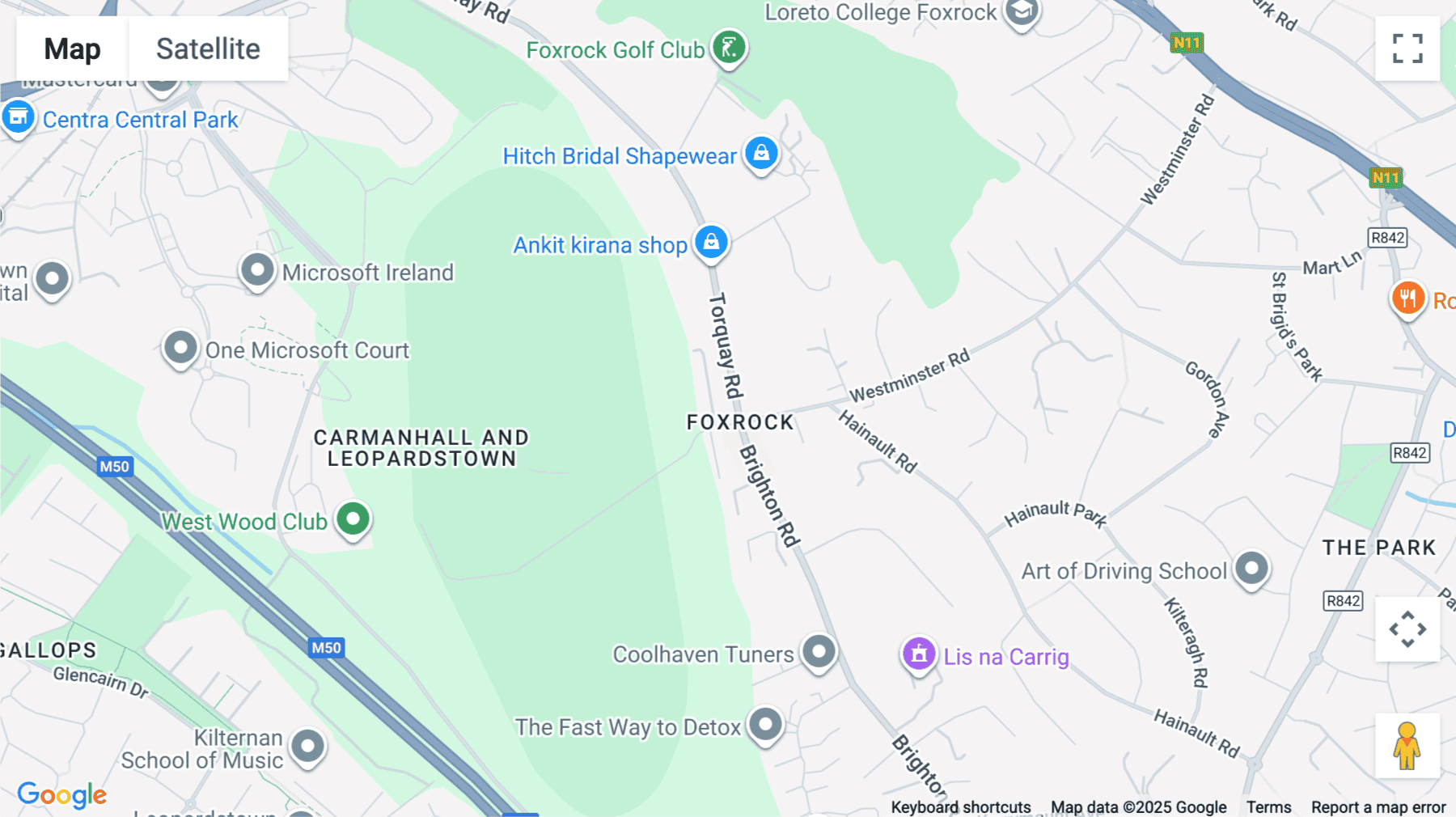 Click for interative map of The Gables Foxrock, Torquay Road, Foxrock Village, Dublin