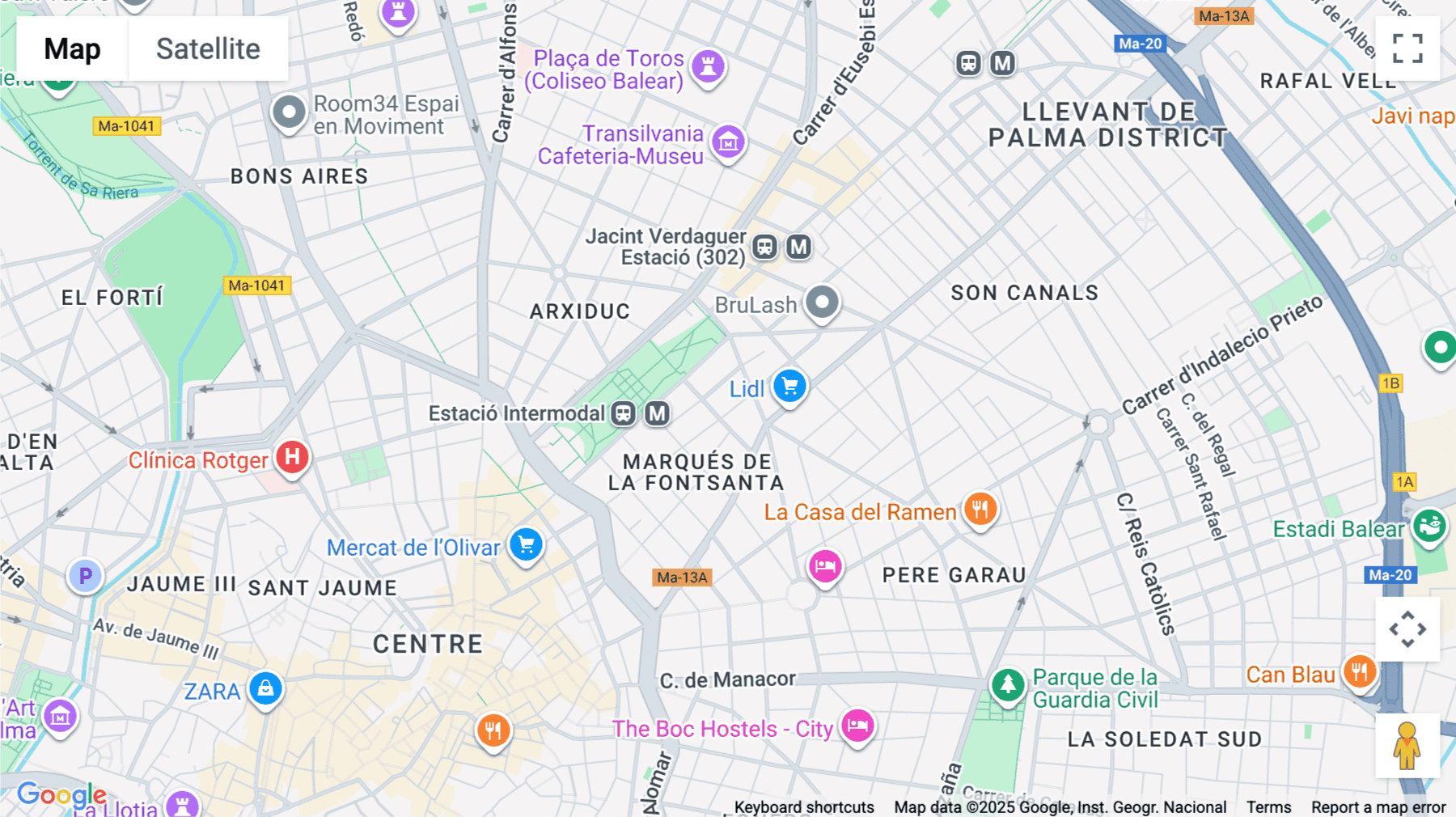 Click for interative map of Carrer del Bisbe Maura 39, Palma de Mallorca, Islas Baleares (España), Palma de Mallorca