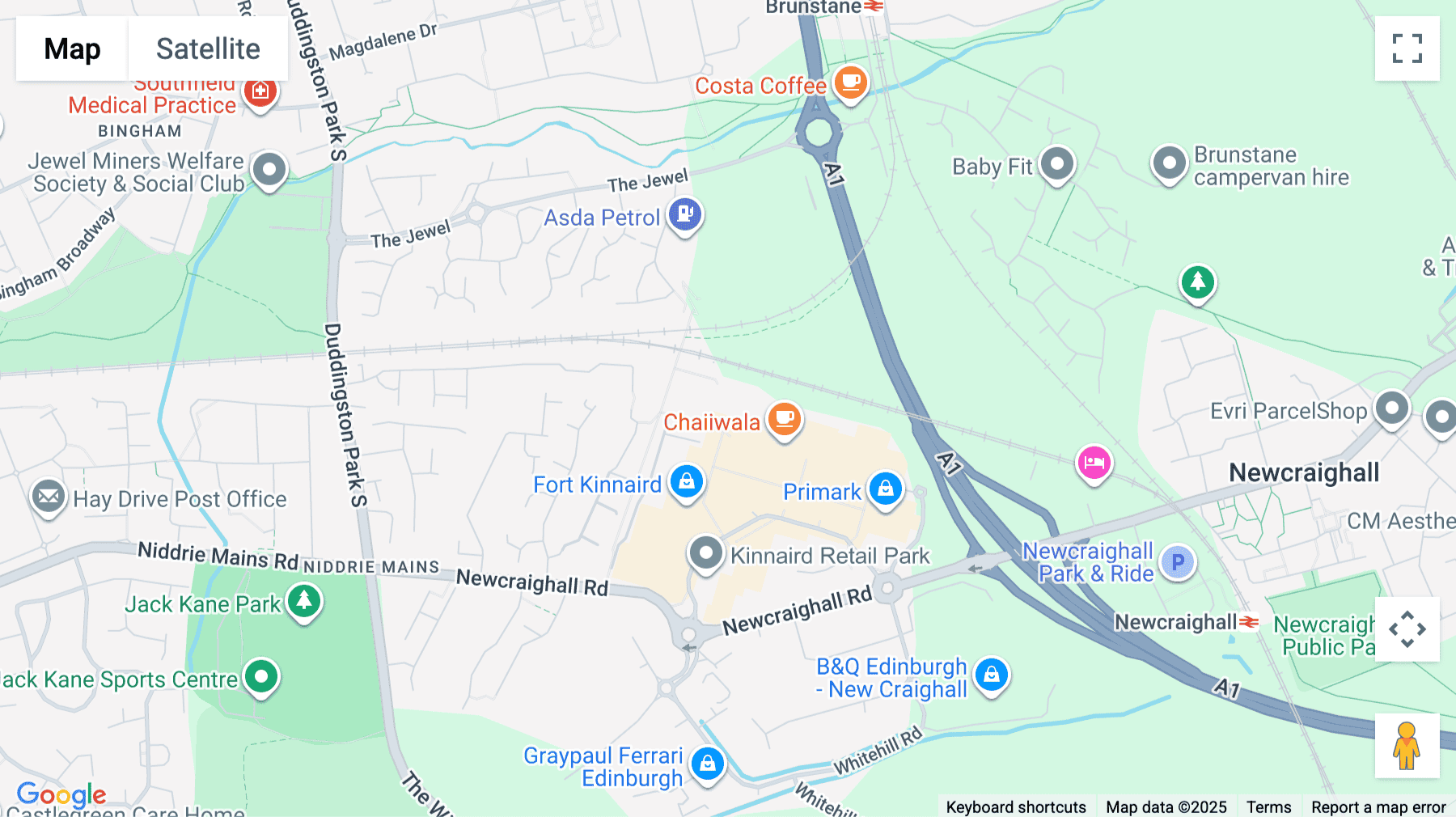 Click for interative map of Unit 30, 1st Floor, Fleming House, Fort Kinnaird Retail Park, Regus Express, Edinburgh