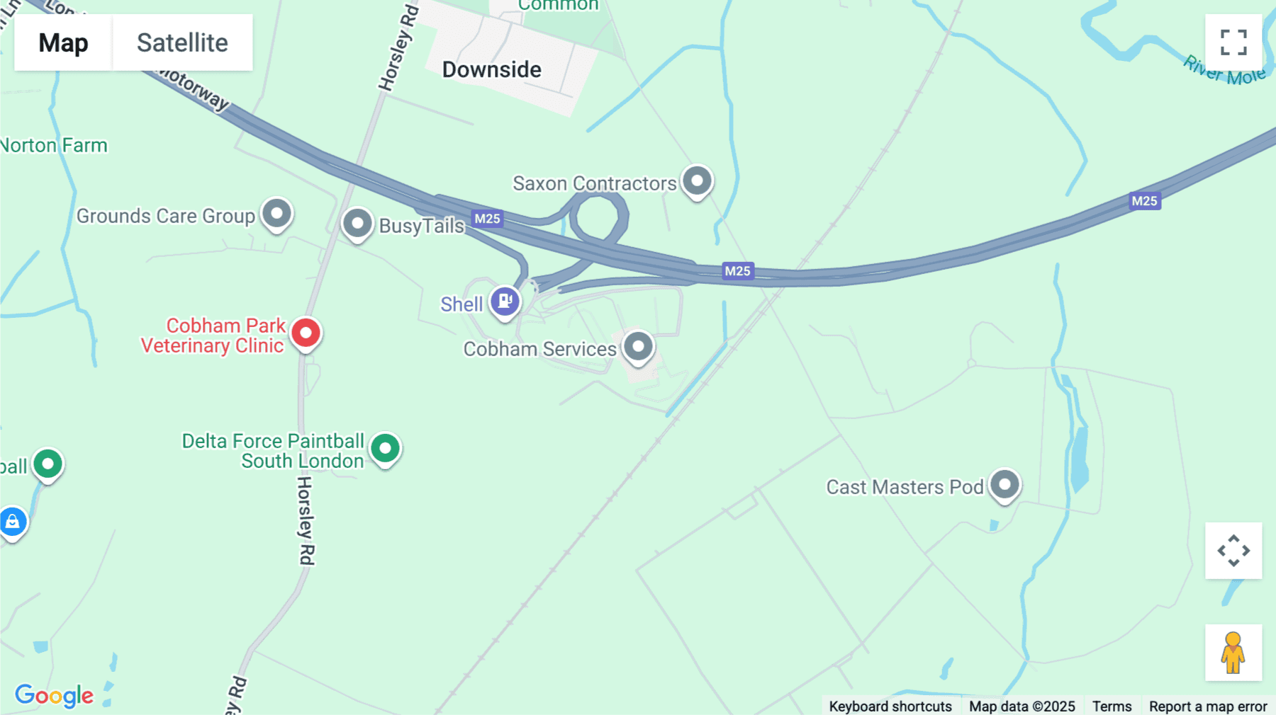 Click for interative map of 1st Floor, Cobham MSA, M25, Junction 9/10, Downside, Regus Express, Cobham