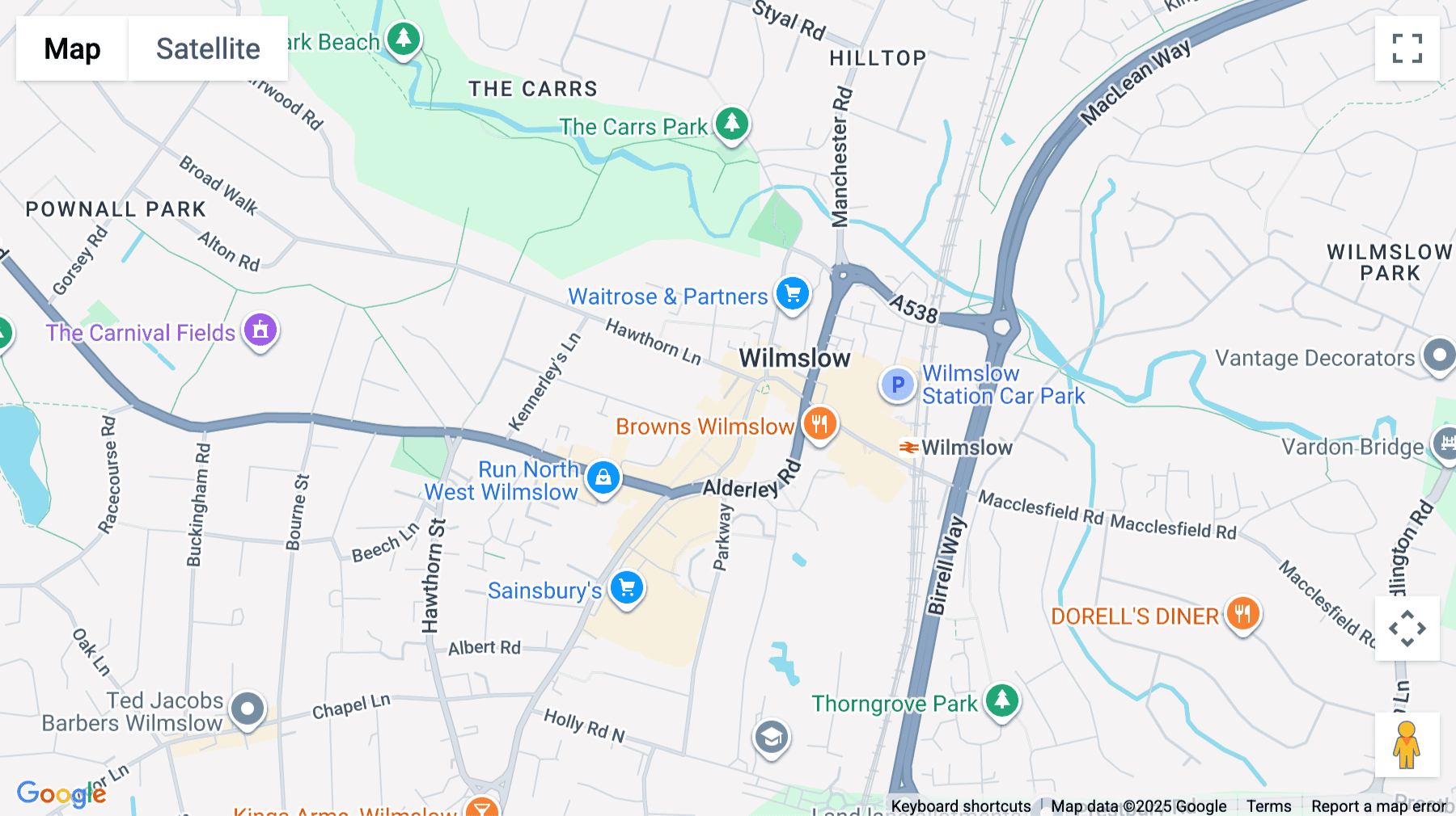 Click for interative map of 1-3 Grove Street, Wilmslow