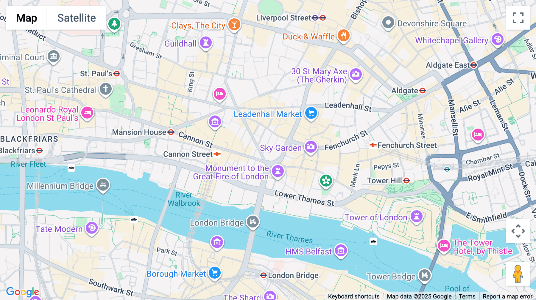 Click for interative map of St Clements House 27 Clements Lane, London