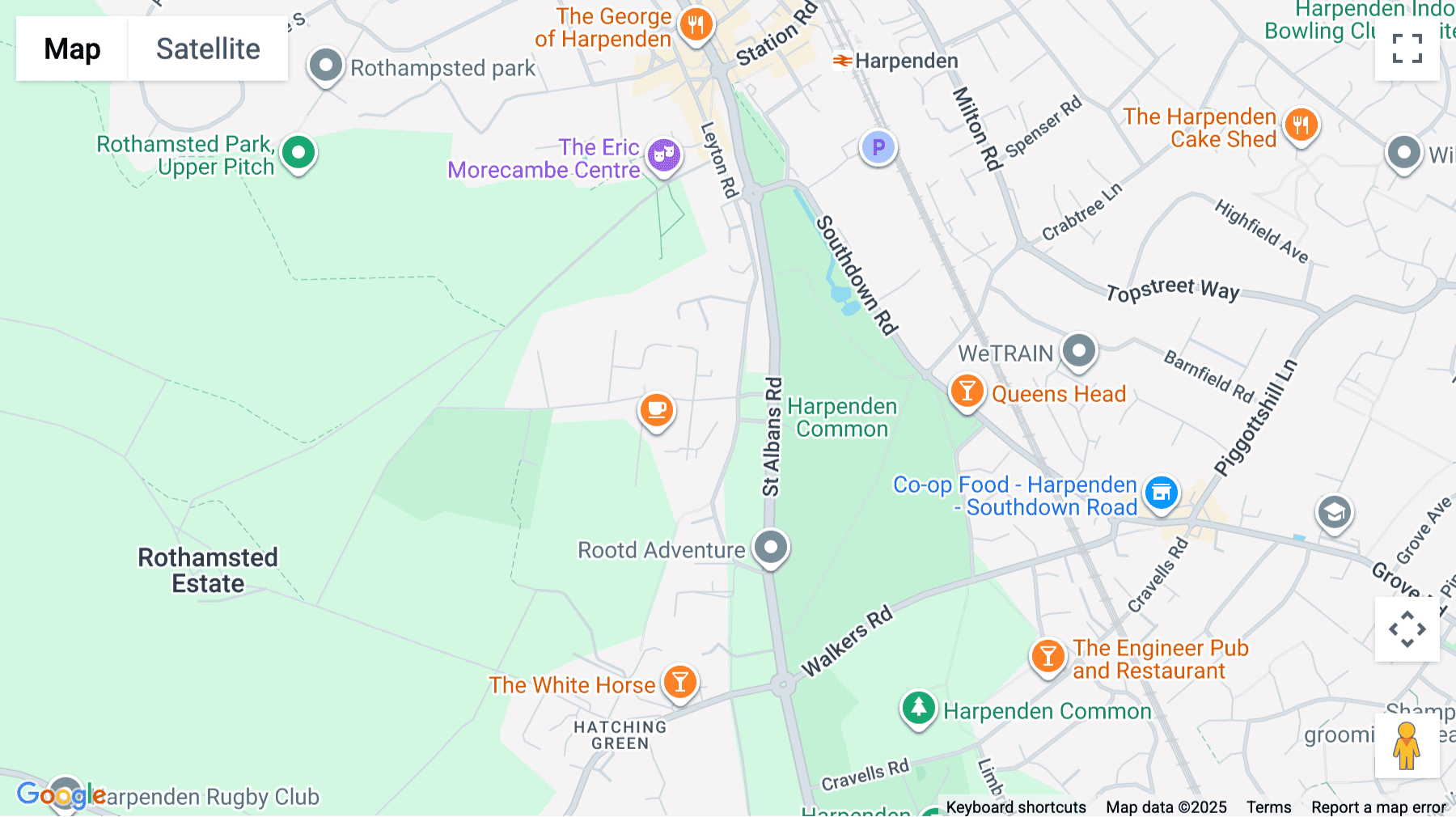 Click for interative map of Rivers Lodge, West Common, Harpenden