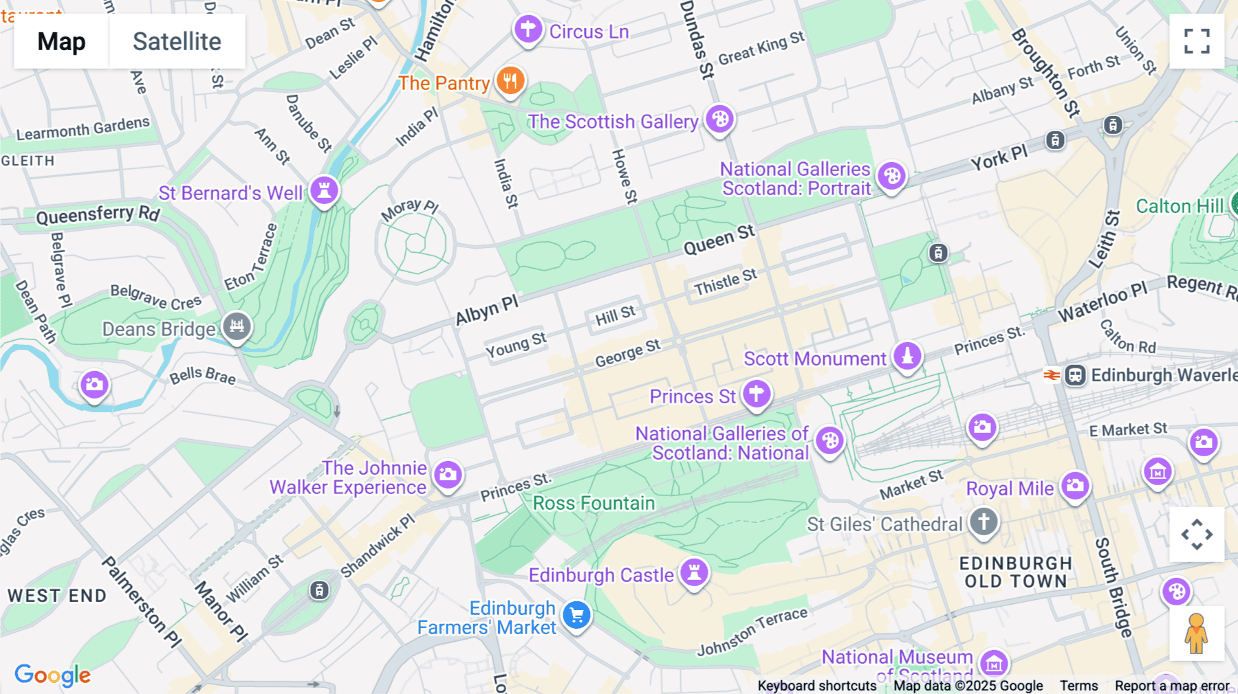Click for interative map of 91 George Street, Edinburgh