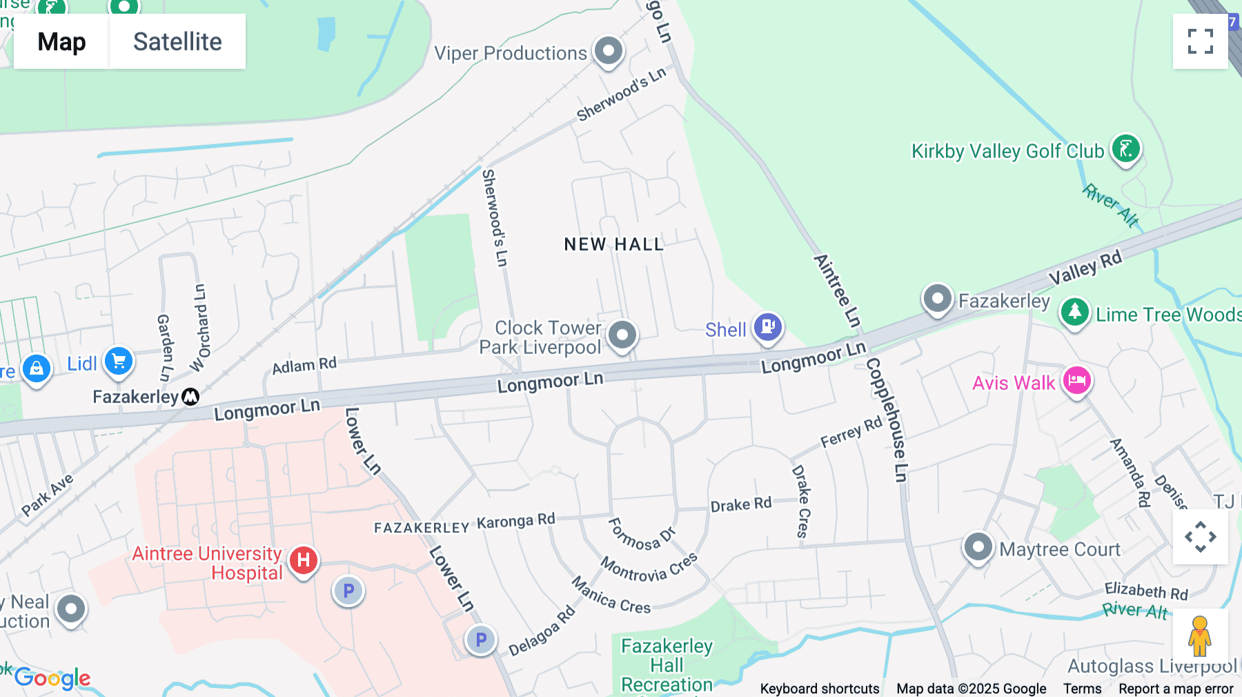Click for interative map of 3 Clock Tower Park, Fazakerley, Liverpool