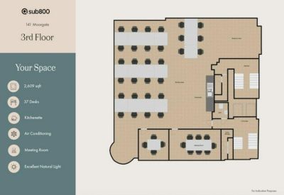 A detailed 2D floor plan of the 3rd floor layout.