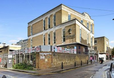 Exterior view of the brick building at 17 Hanbury Street, Central London, E1.