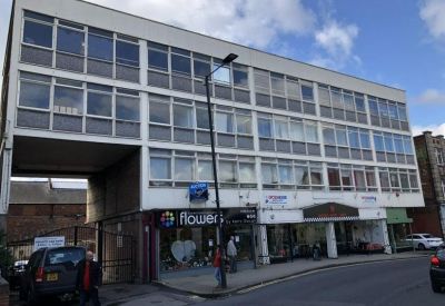 Exterior view of the multi-story office building at 22-28 Wood Street, Doncaster, South Yorkshire.