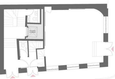 Architectural floor plan of the office suite showing the layout and facilities.