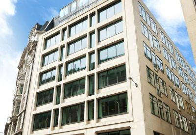 Exterior view of the modern stone and glass facade at 40 Gracechurch.