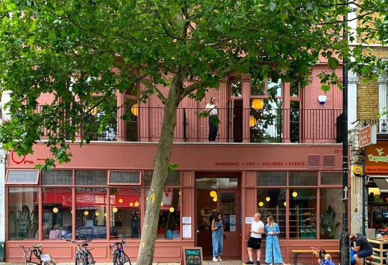 Exterior view of the red-brick facade at 20-22 Lordship Lane, Central London, SE22, UK.