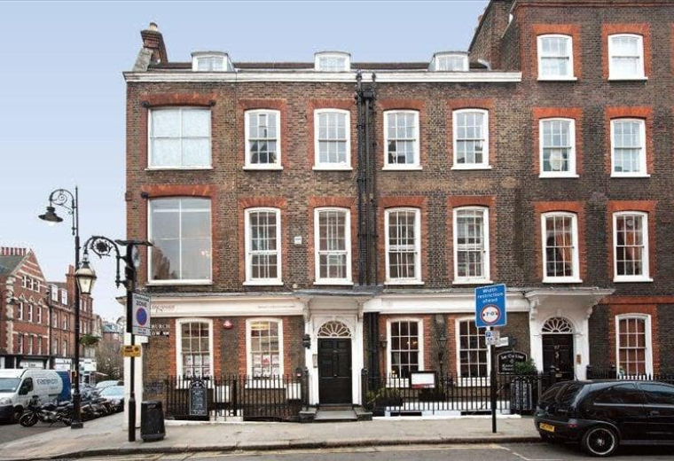 Brick exterior of the period building at 25-27 Heath Street.