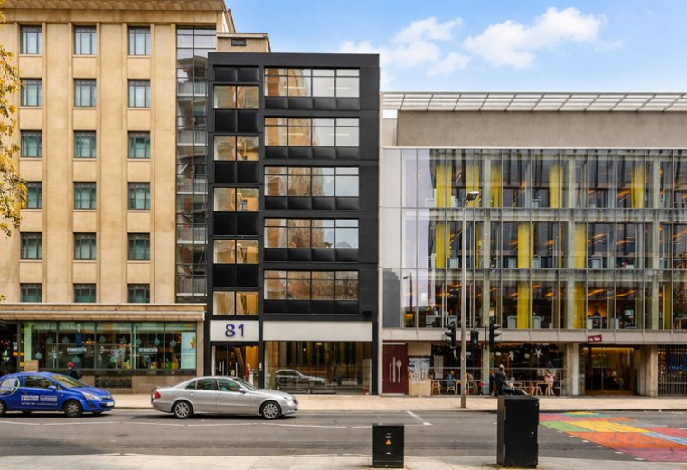 Exterior view of the contemporary facade at 81 Southwark Street.